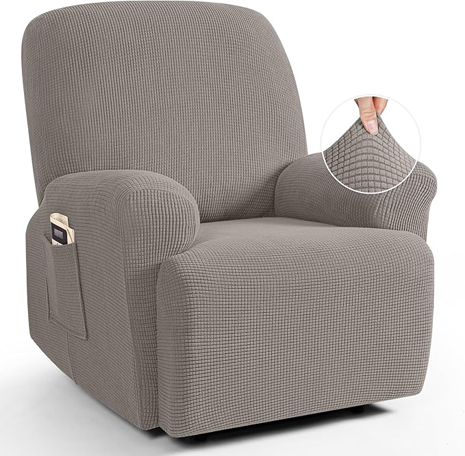 TAOCOCO Recliner Cover 4-Pieces, Recliner Stretch Sofa Slipcover, Recliner