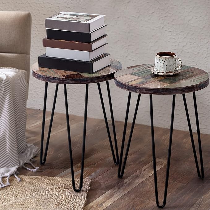 Greenage Reclaimed Wood End Table Bedroom