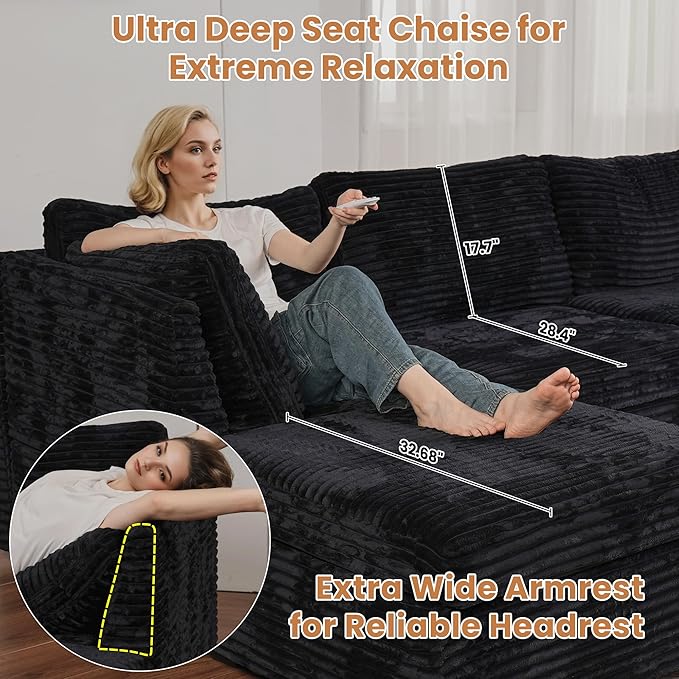 ovios 32.7 inches Ottoman Seat Module