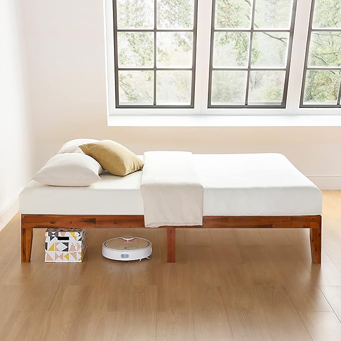 Mellow Naturalista Classic 12-Inch Solid Wood Platform Bed | Wooden Slats