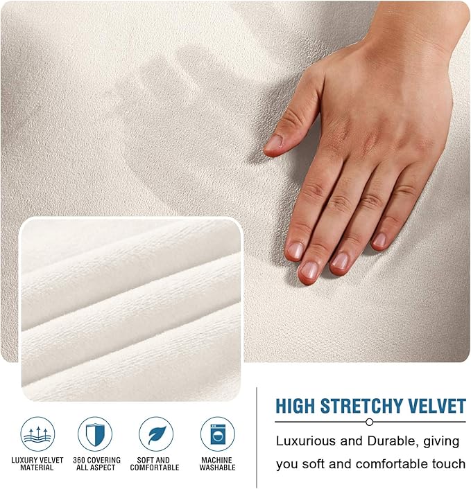 H.VERSAILTEX Real Futon Cover Armless Sofa Covers Sofa Bed Covers Stretch Futon