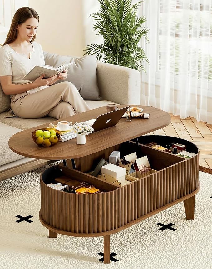 Oval Lift Top Coffee Table