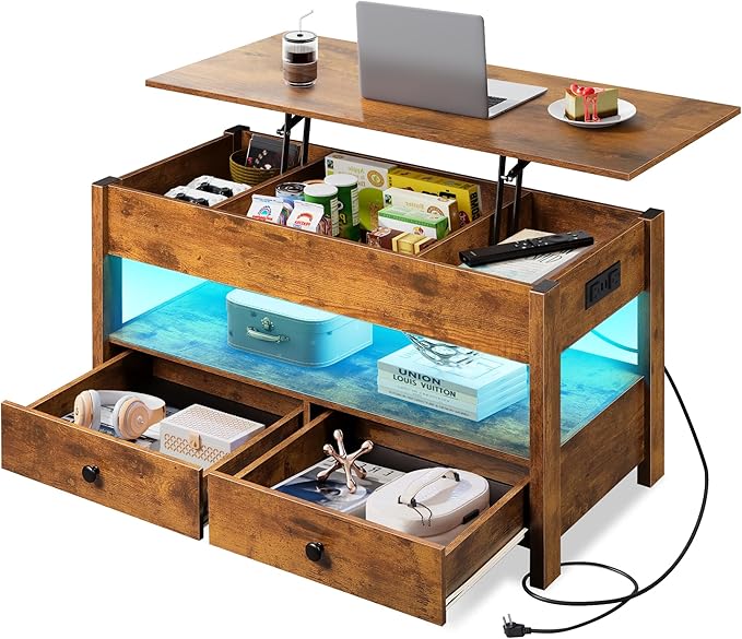 WLIVE Coffee Table, Lift Top Coffee Table