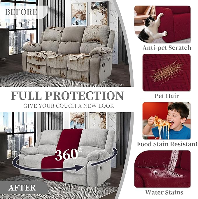 100% Waterproof Sectional Recliner Couch Covers