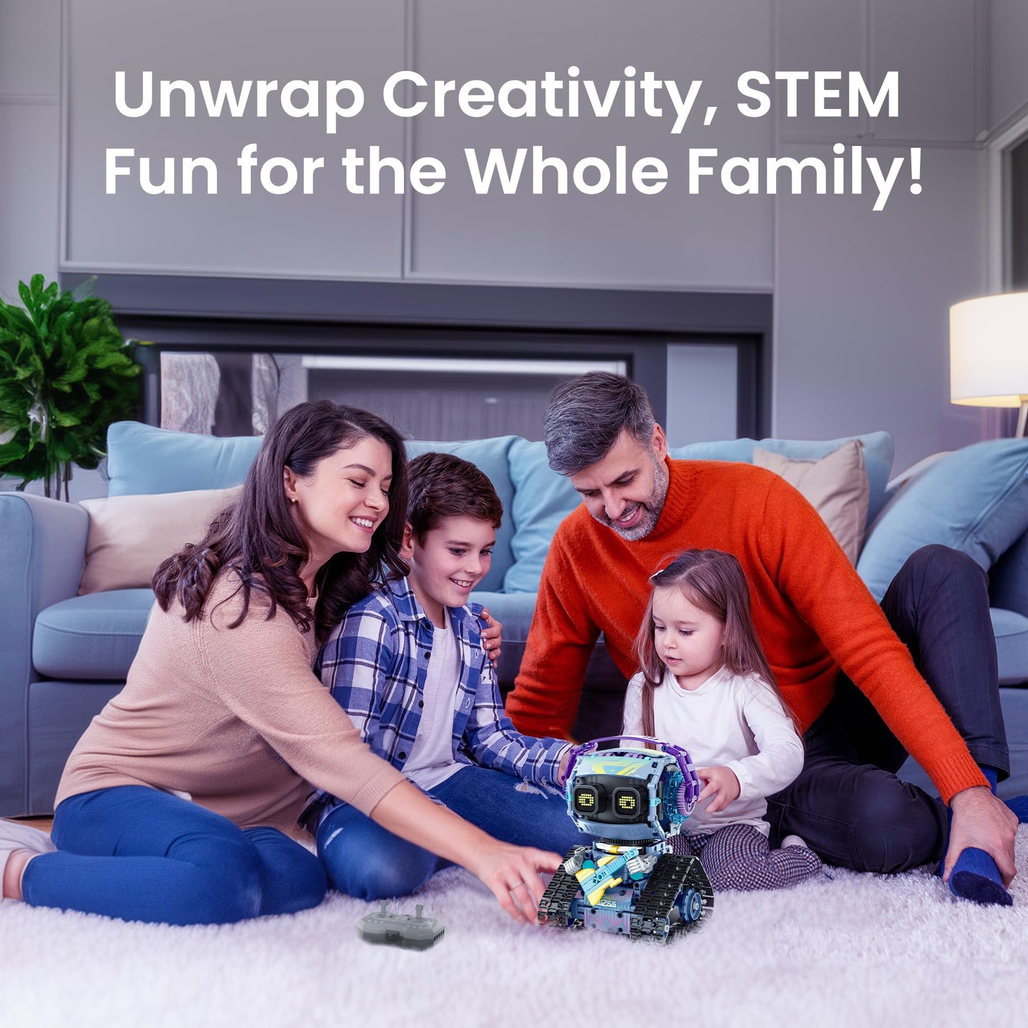 Sillbird Robot Building Kit with Remote Control STEM Gifts for Kids Boys Ages 8-12, Coding Robotic Technic Creative Toys for Birthday - Build 5in1 Model with 469 Pieces