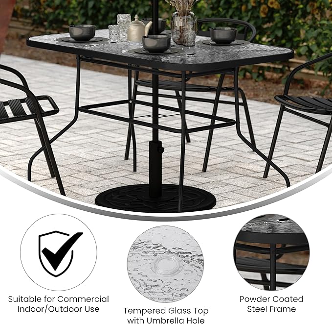 Flash Furniture Tory Rectangle Patio Table