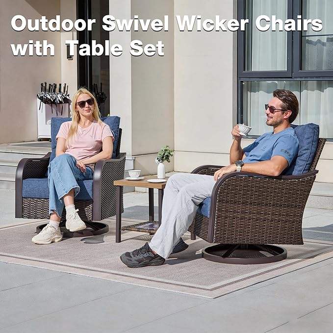 Outdoor Swivel Rocker Chairs, Wicker Swivel Rocking Chairs
