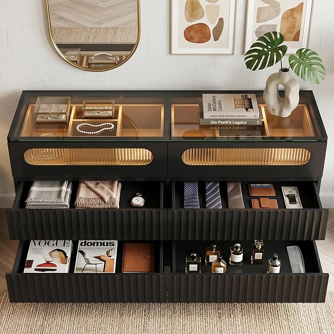 senlin Fluted 6 Drawer Dresser,
