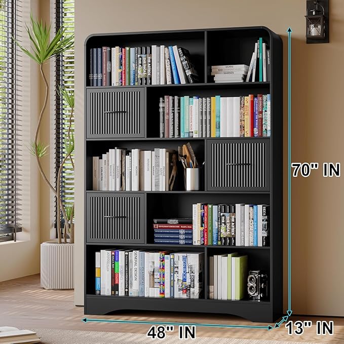 5 Piece Bedroom Sets, Modern Dresser and Nightstand Sets & Bookshelf