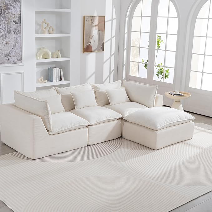 Boneless Couch Sectional Cloud Couch 102.3'' Oversized Modular Sectional Sofa