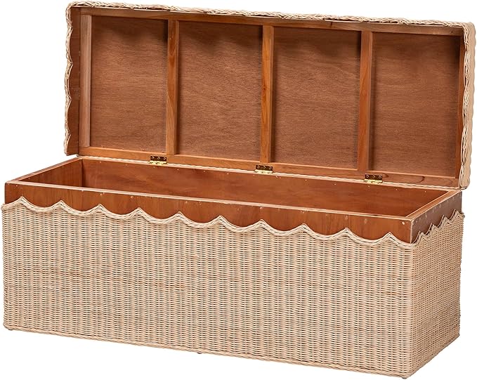 Bali & pari Damita Scallop Natural Rattan Chest