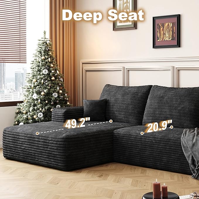 108" Sectional Couches for Living Room Cloud Couch Sofa