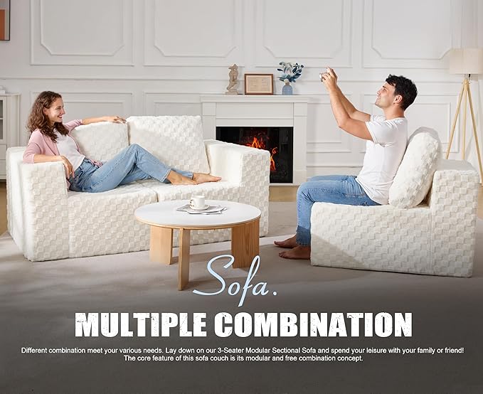 Modular Sectional Sofa 3-Seater Modular Couch