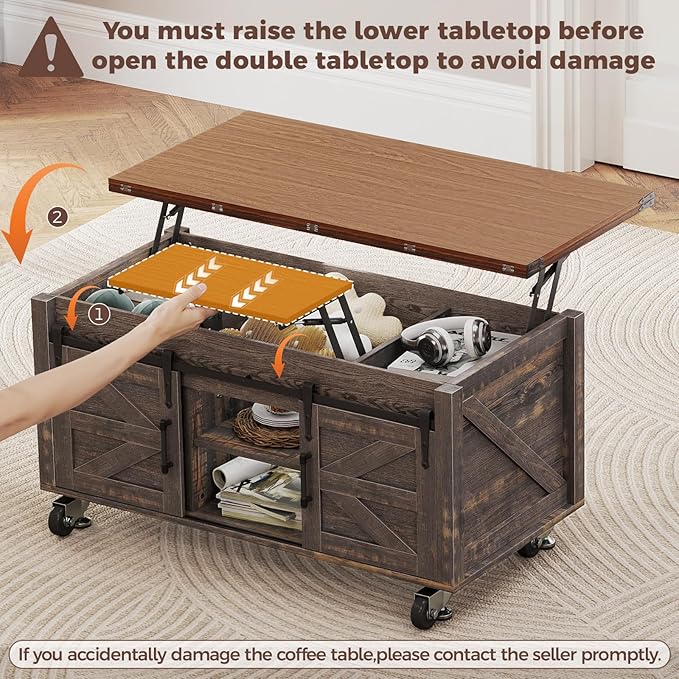 Turosur Lift Top Coffee Table