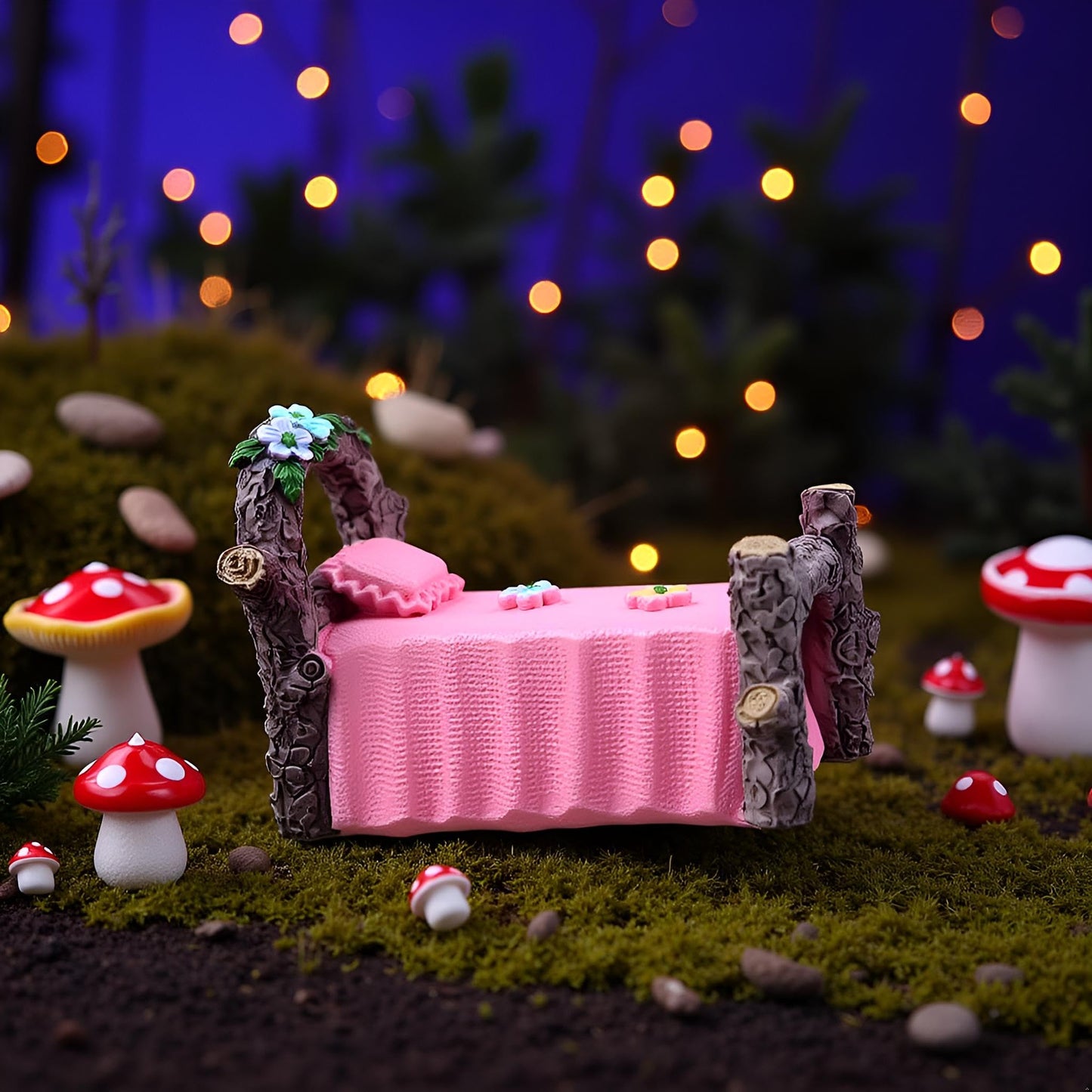 Kai Dream Miniature Fairy Garden Accessories, Resin Craft Flower Bed Figurine, 2.8 * 1.6 * 2.2 inches, Decorative Micro Landscape, Dollhouse Accessories