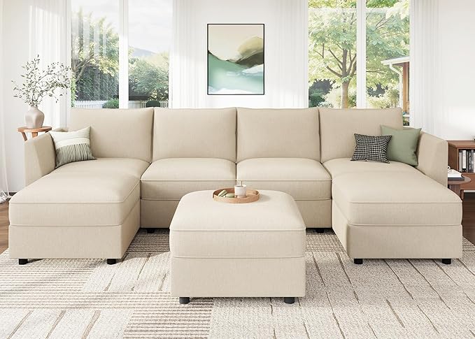 HONBAY Modular Sofa U Shaped Sectional Couch