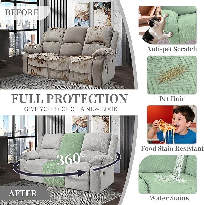 100% Waterproof Sectional Recliner Couch Covers