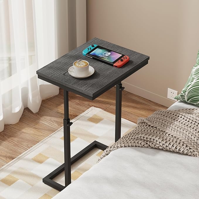 TUTOTAK End Table, Side Table, Tall Couch Table, Sofa Table, Living Room