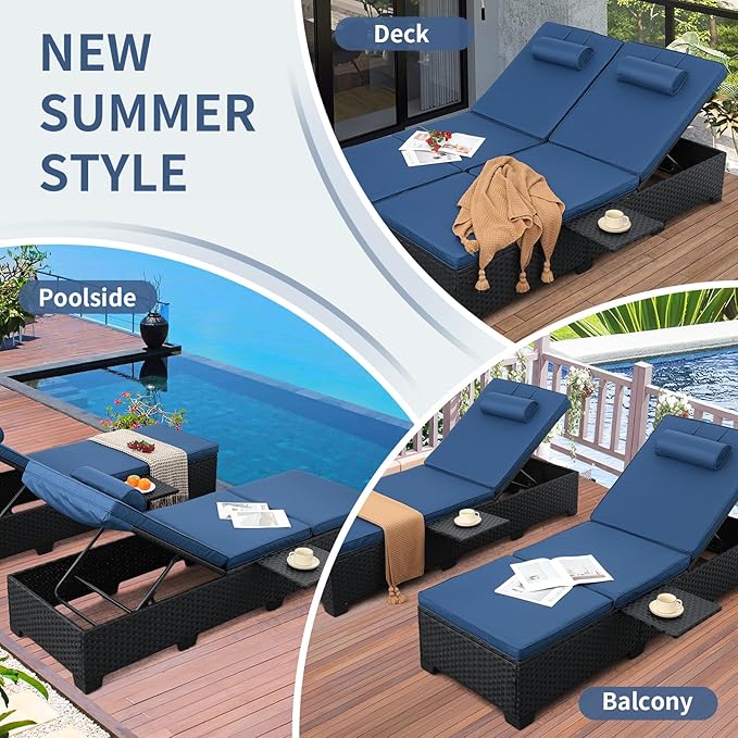 WAROOM Outdoor Chaise Lounge Chairs
