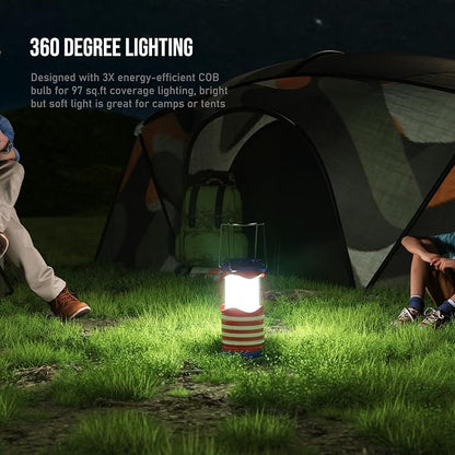 Lichamp LED Camping Lantern, 4 Pack Battery Powered Flashlight for Power Outages, Portable Collapsible Hanging Light Essential for Home, Outdoor, Emergency Lamp Survival Kit Gear for Hurricane, C2