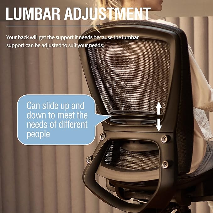 ELABEST Ergonomic Mesh Office Chair, Comfy Computer Desk Chair