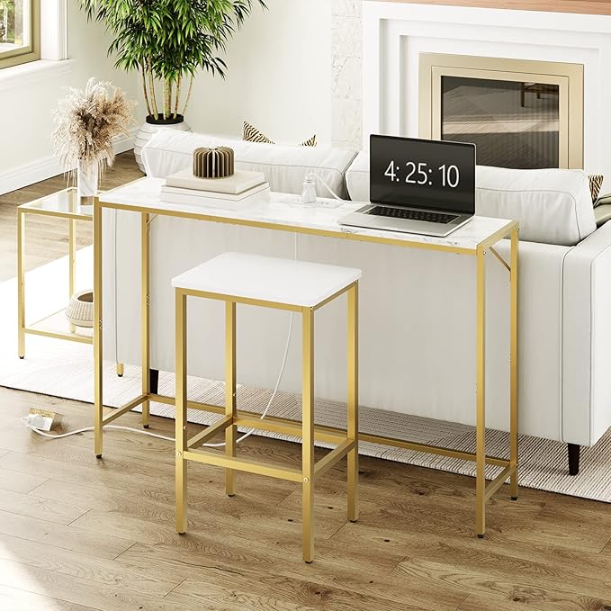 MAHANCRIS Console Table, Narrow Sofa Table, 43.3” Entrance Table