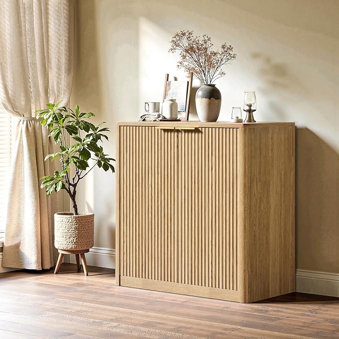 Evermagin 31.5" Oak Buffet Cabinet