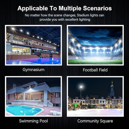 360W Stadium Flood Light Outdoor LED, 50800 Lumen 110-270v Commercial Super Bright Yard Floodlight 5000k, IP65 Waterproof Exterior Flood Lighting Security for Arena, Field, Sport, Court
