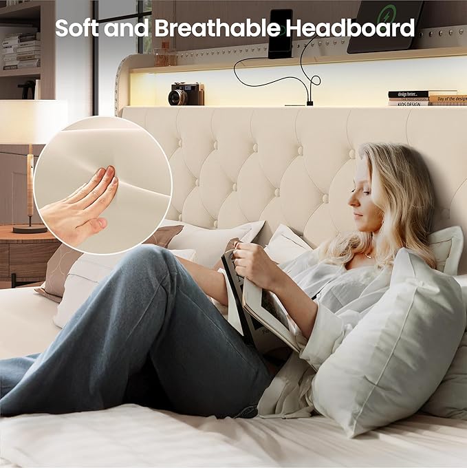 LARMACE Queen Size Bed Frame