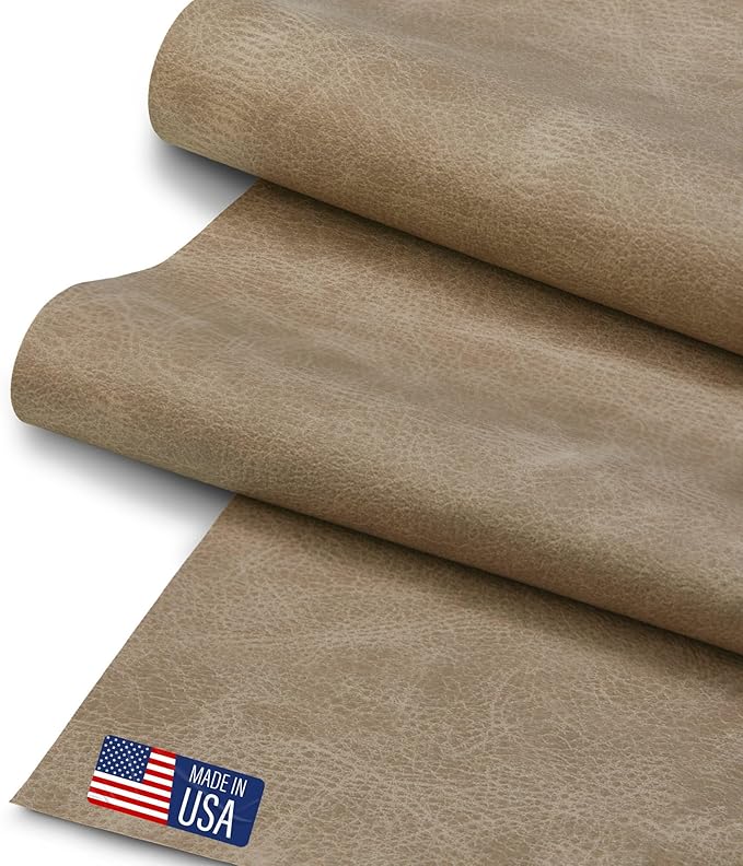 Faux Leather Fabric, Thick Durable Synthetic Repholstery Leather Vinyl