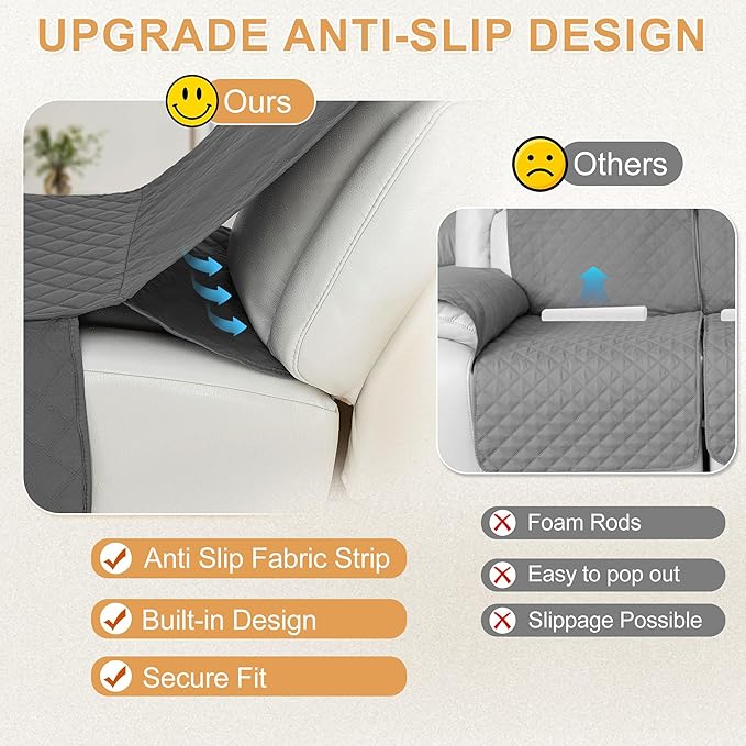 HDCAXKJ Reclining Sectional Couch Covers L Shape Recliner Sofa Middle Console