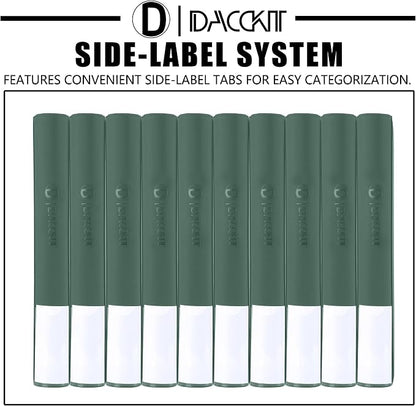 D DACCKIT Card Binder 16 Pocket - Fits 1024 Cards，4X4 Ringless Card Album with Sleeves for Trading Cards & Sports Cards（Model A，Blackish Green）