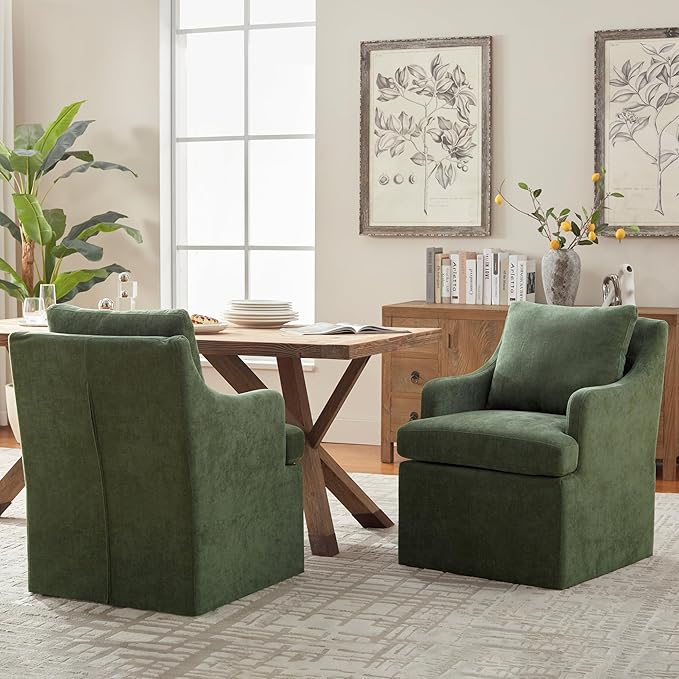 VKNOW Upholstered Dining Chairs Set of 2, Modern Kitchen Chairs Dining Room