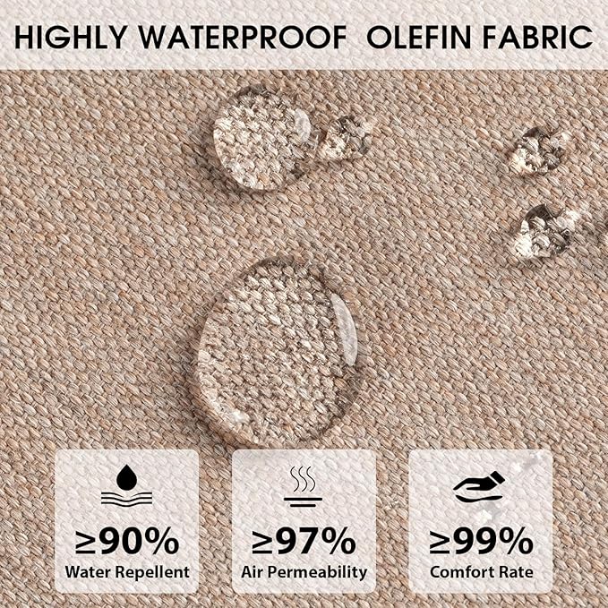 Rocking Chair Cushions with Pillow, Waterproof and Fade-Resistant Thicken