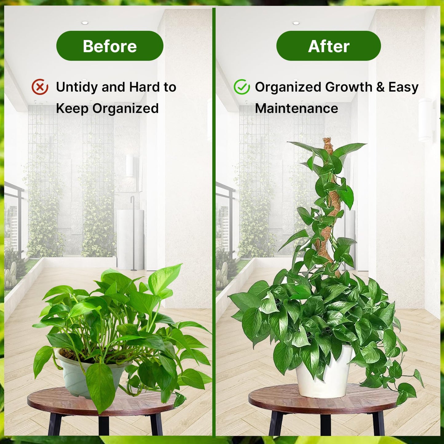 48 Inch Bendable Moss Pole for Plants Monstera, Coir Plant Pole Stick, Support Stake for Climbing Plants Indoor, Pothos, Philodendron, Moss Pole kit, Plant Support Stake for Plants Indoor