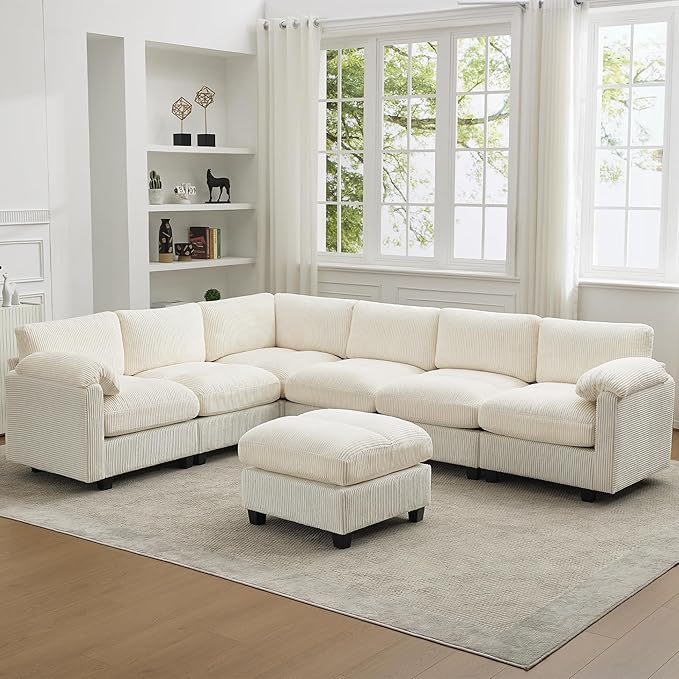 114'' V-Shaped Sectional Cloud Couch