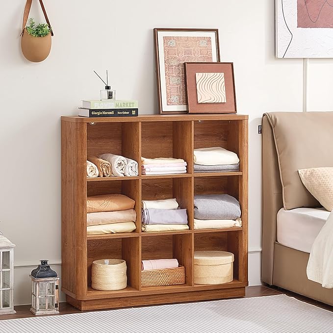 Joaxswe 9 Cube Storage Book Shelf, 40.5" Wide Organizer Bookshelf