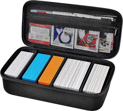 ALKOO Premium 900+ Trading Card Carrying Case - Hard Shell TCG Travel Storage Bag with Dividers & Shoulder Strap - Holds 900+ Sleeved Cards or Deck Boxes - Compatible with MTG & Sports Cards