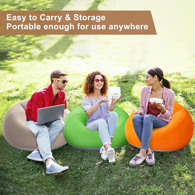 Realspring 6 9 12 Pcs Inflatable Bean Bag Chairs