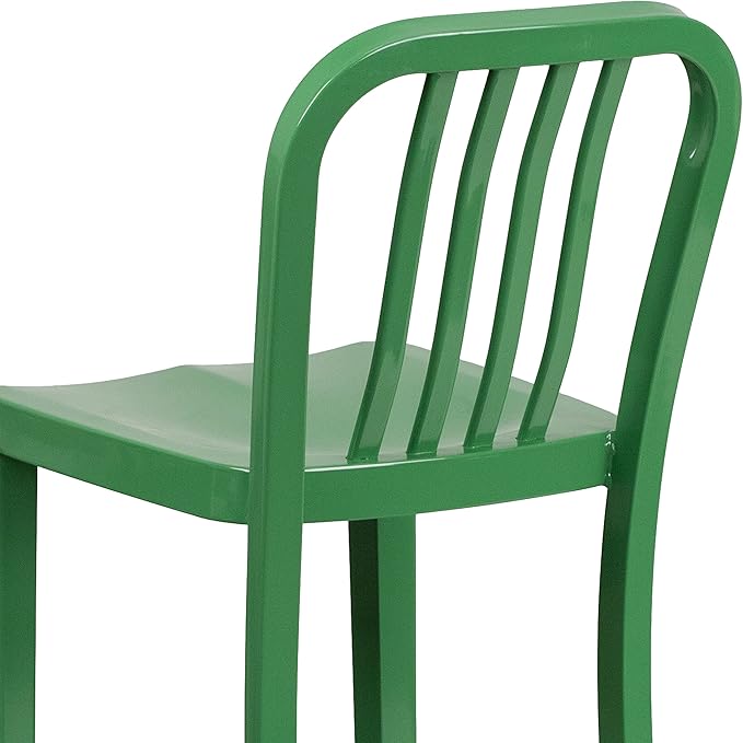 Flash Furniture Gael Commercial Grade 2 Pack 30" High Green Metal
