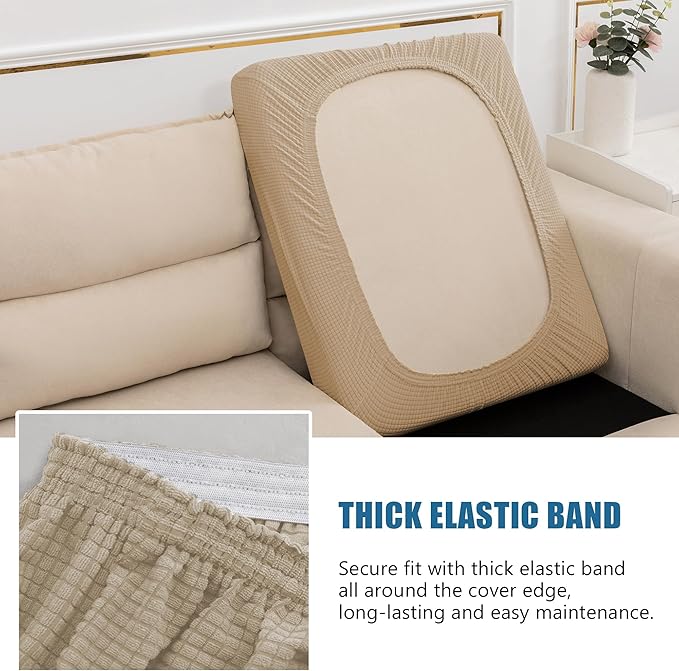 Water Repellent Single Seat Cushion Cover, Replacement Chair/Sofa Cushion