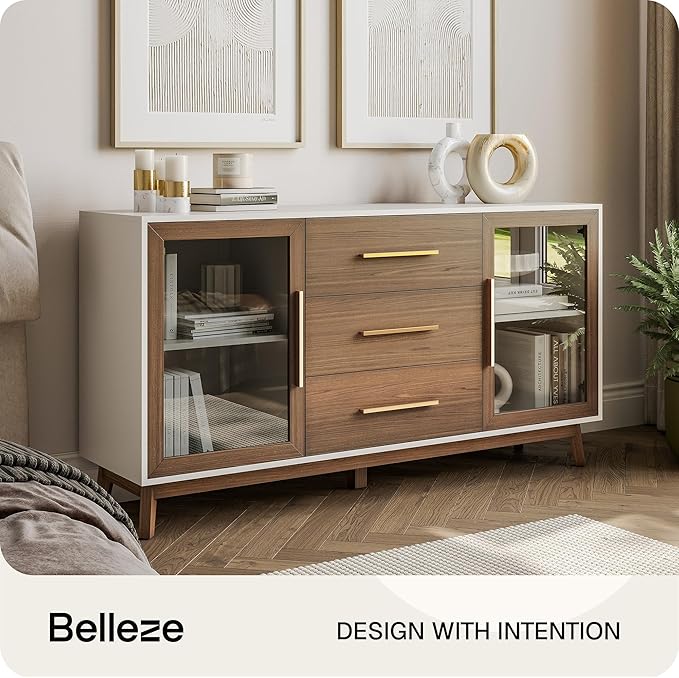 BELLEZE 60‘’ Sideboard Buffet, Console Table
