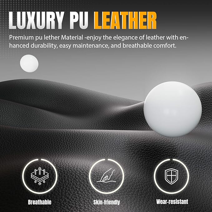 GTPLAYER Gaming Chair with Pocket Spring Cushion, Leather Office Chair with