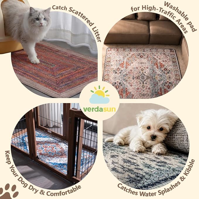 Washable Pee Pads for Dogs, Reusable Puppy Potty Training Pads, Ultra-Absorbent Thick Waterproof Leak-Proof Non-Slip Pads & Mat for Crate, Playpen, Floor, Whelping & Housebreaking , 2 Pack 54"x54"