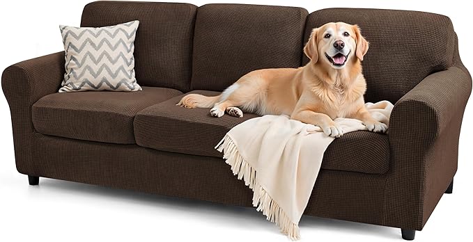 SUBRTEX 7 Pieces Stretch Sofa Slipcover, Couch Cover