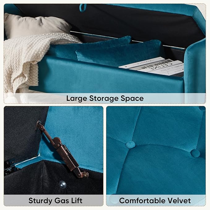 48" End of Bed Bench, Modern Storage Benches