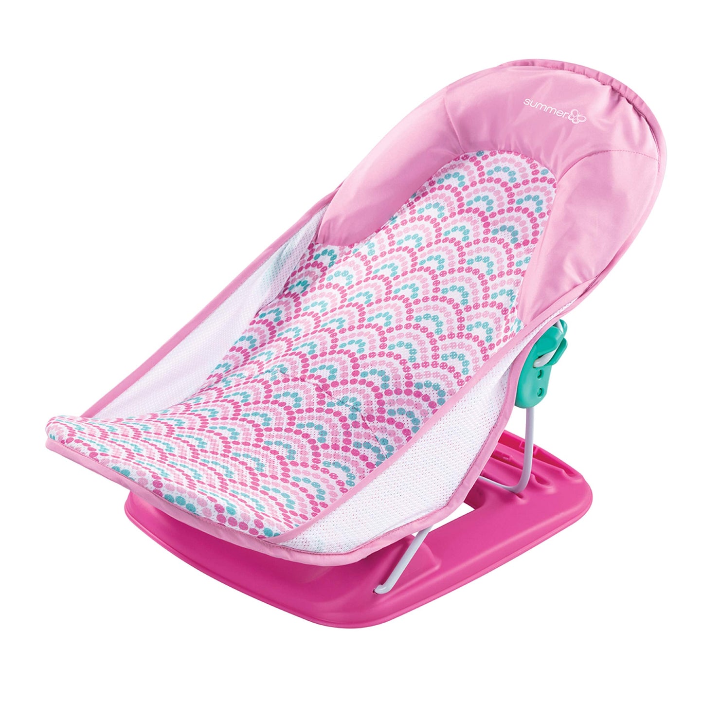 Ingenuity Deluxe Baby Bath Seat, Adjustable Support for Sink or Bathtub, Includes 3 Reclining Positions - Bubble Waves