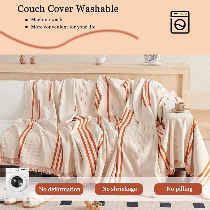 DREAMINGO Couch Cover Reversible Chenille Furniture Protector Sofa Covers