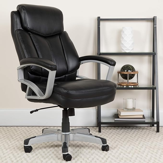 Flash Furniture HERCULES Series Big & Tall 500 lb. Rated Black LeatherSoft