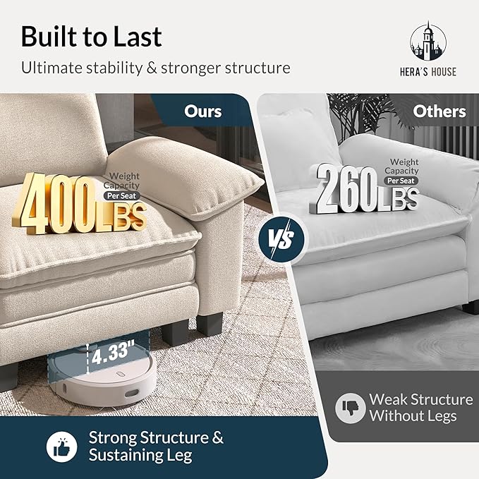 HERA'S HOUSE 158" Modular Sectional Sofa, Oversized U Shaped Couches